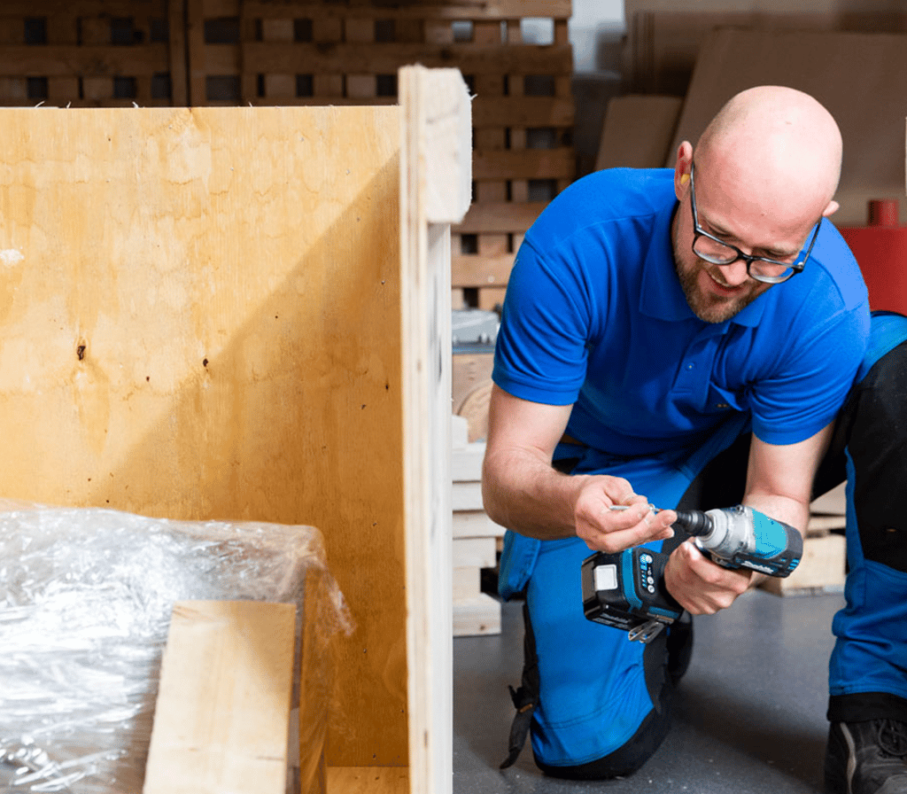 industrieel verpakken in kist